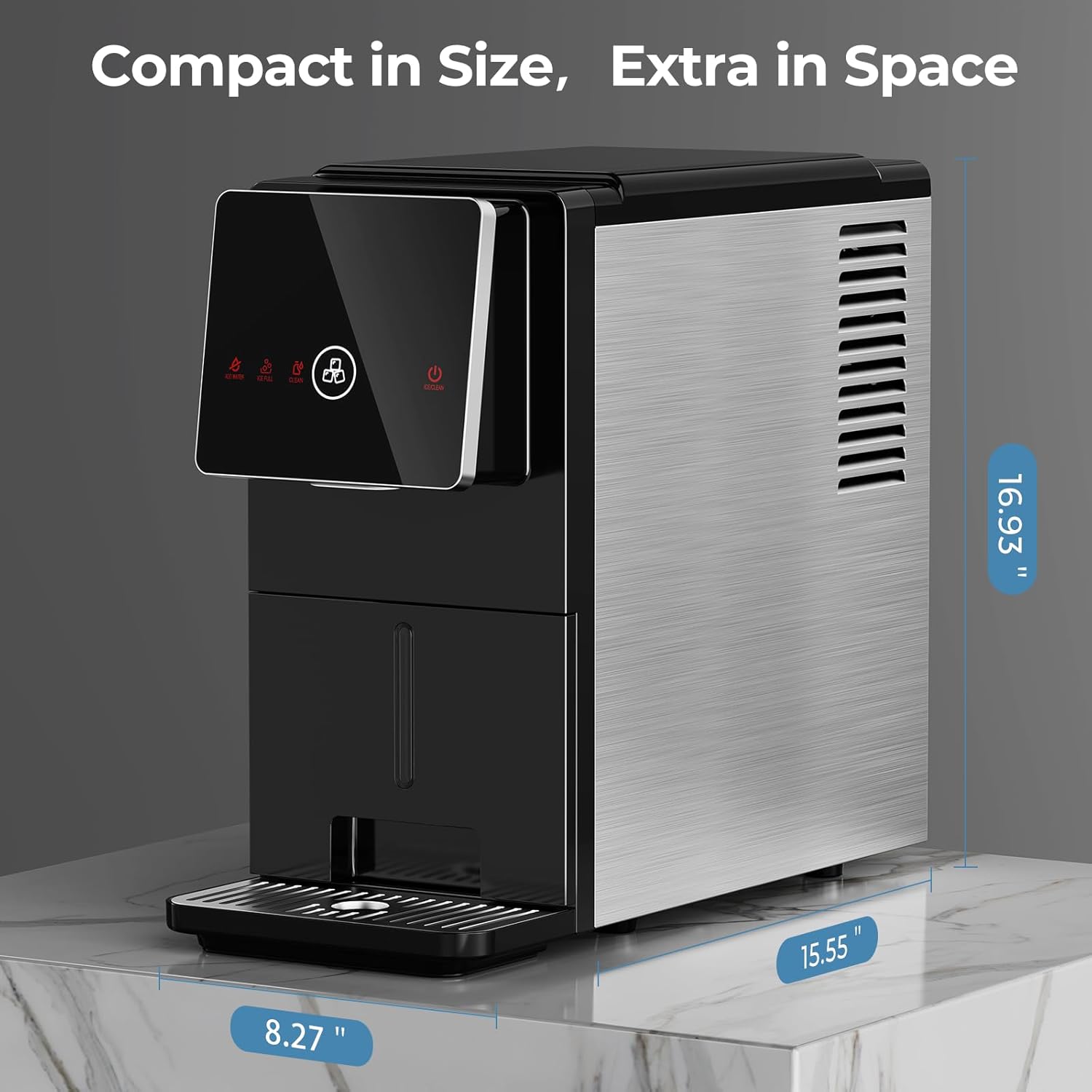 Modern Nugget Ice Maker Countertop – Portable Self-Cleaning Ice Machine