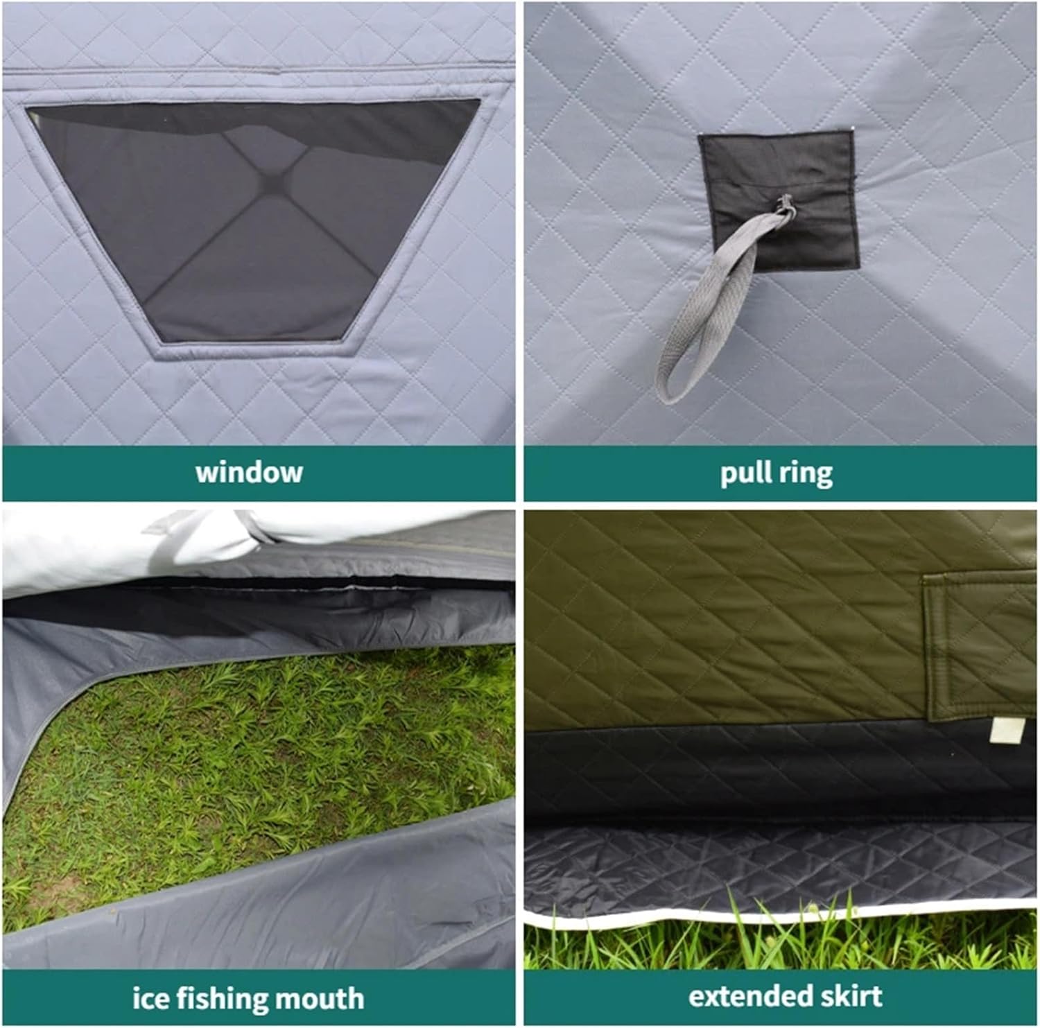 New 10 Person Winter Ice Fishing Tent – 2-Layer Dome Yurt-Style Insulated Camping Shelter - Mongolian Yurts
