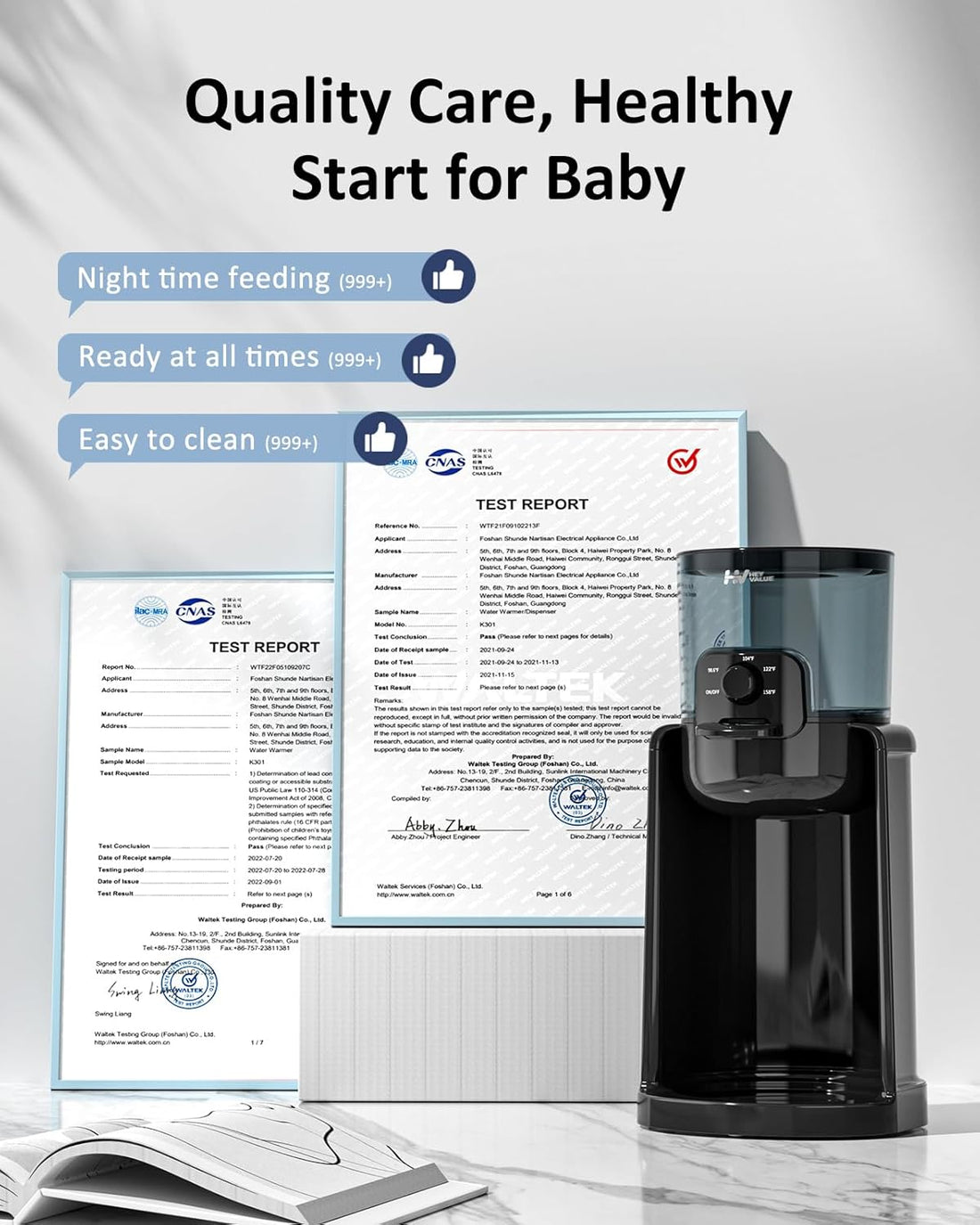 New Baby Bottle Warmer & Formula Maker – Instant Warm Water Dispenser with Night Light