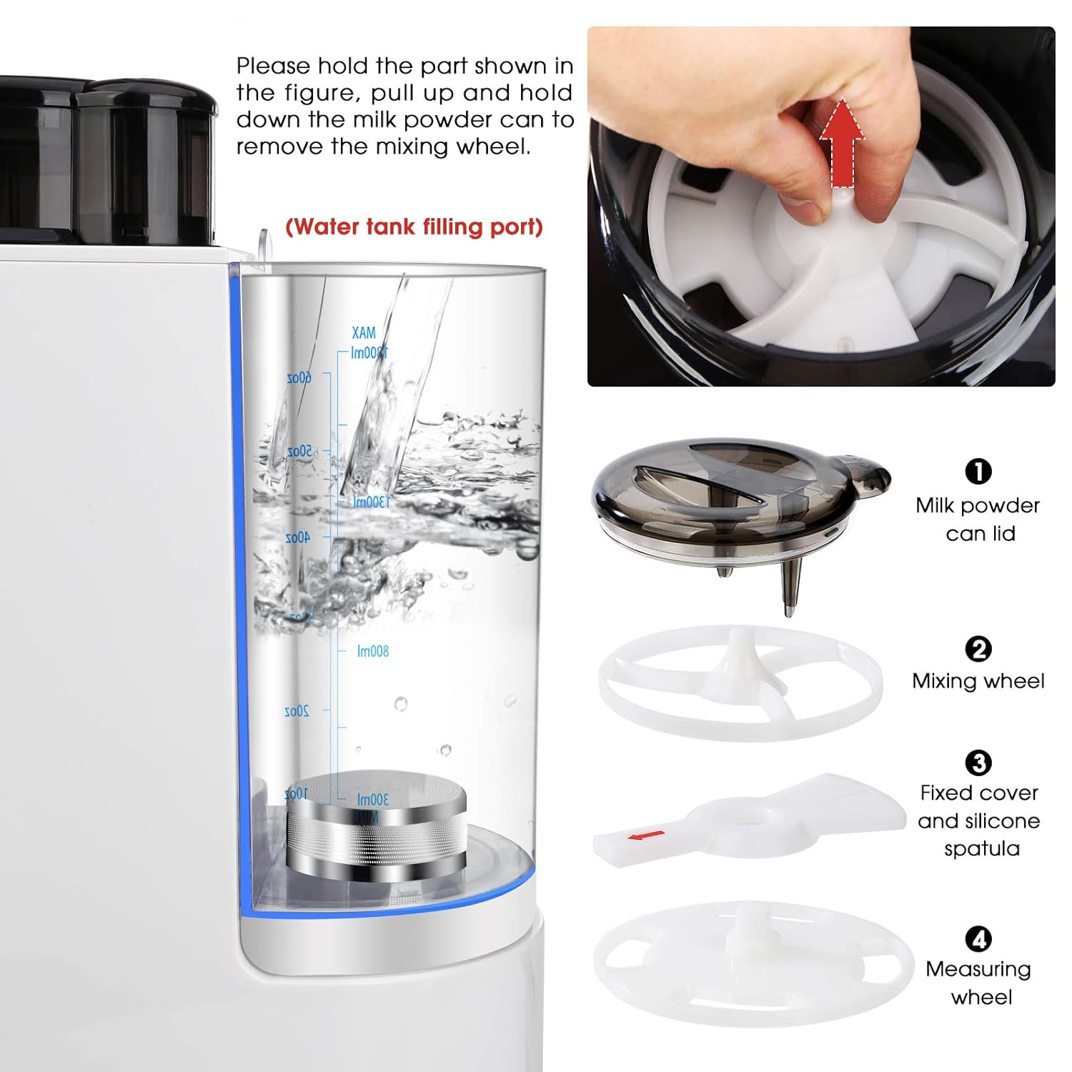 New Baby Milk Dispenser Automatic Electric Formula Mixer Warmer - Automatic Powder Blending