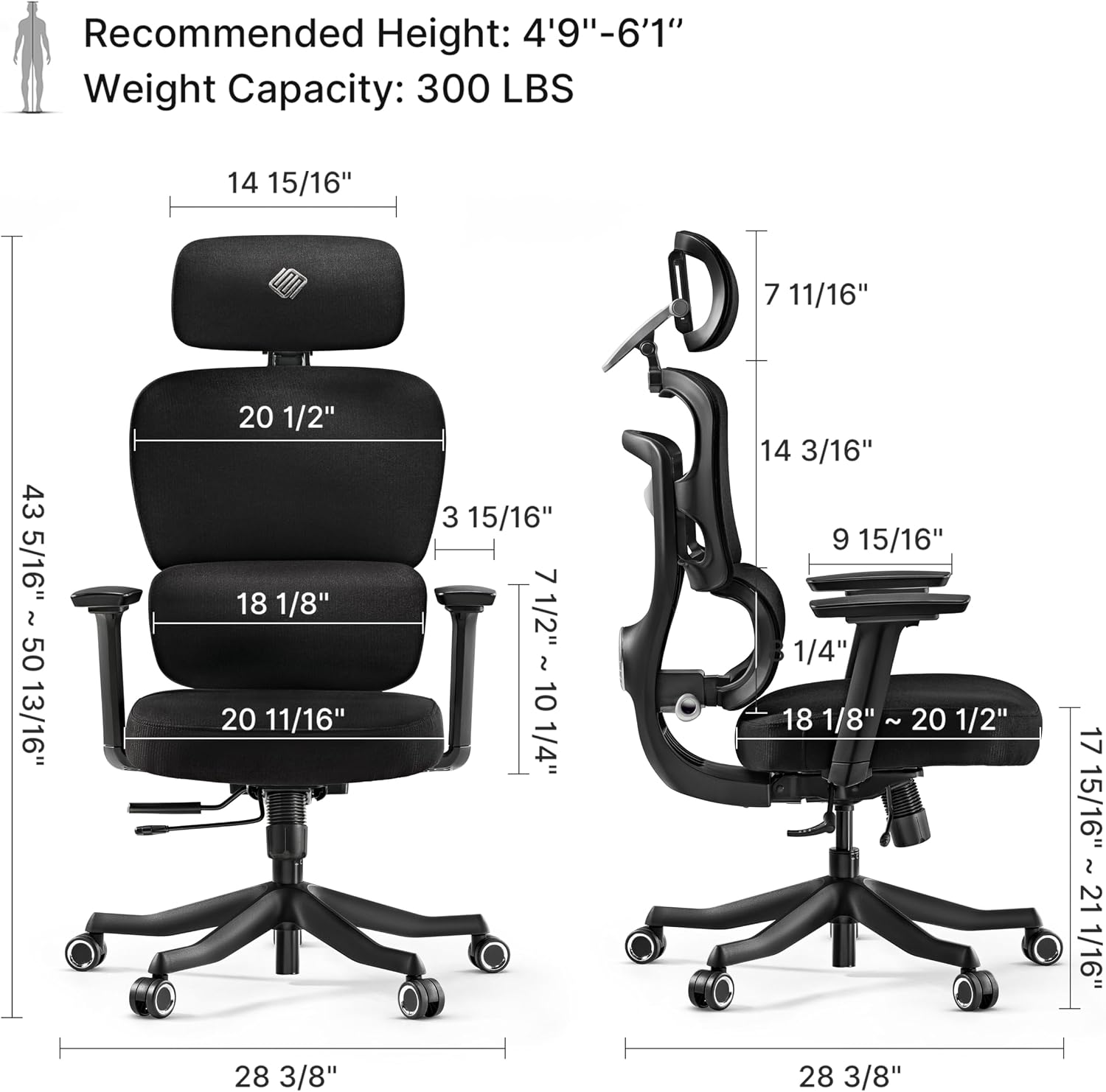 New Mesh Gaming Chair with Adjustable Lumbar Support – High Back Gamer office Chair