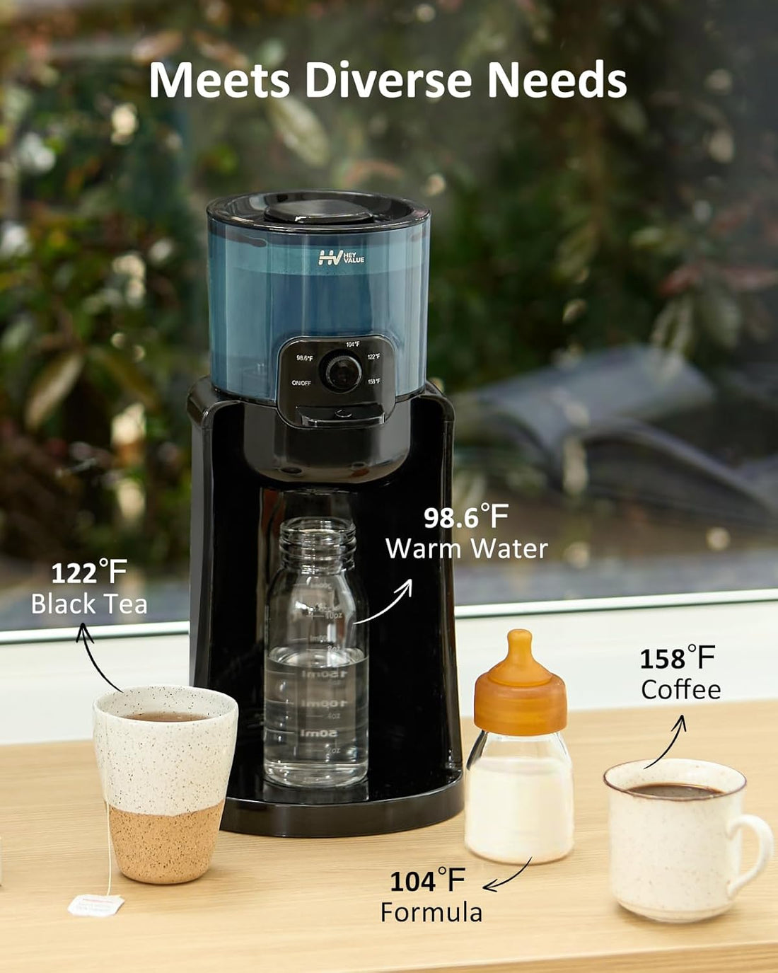 New Baby Bottle Warmer & Formula Maker – Instant Warm Water Dispenser with Night Light