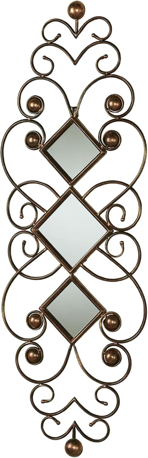 Metallic Gold Acanthus Leaf Scrollwork Wall Mirror – Traditional Ornate Frame