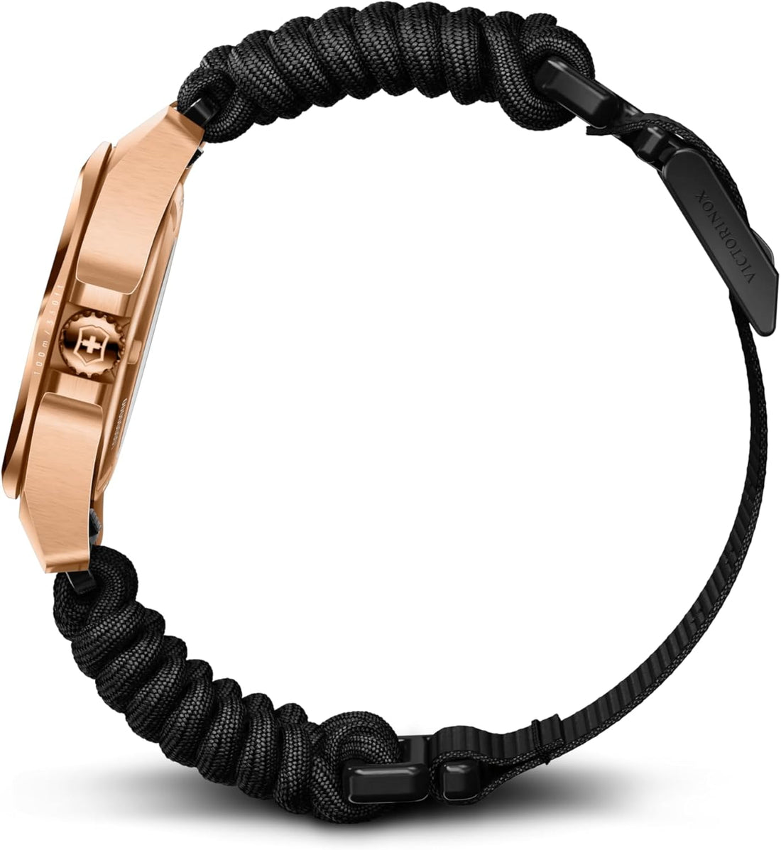 Modern Luxe Mens Automatic Black Dial Paracord Watch