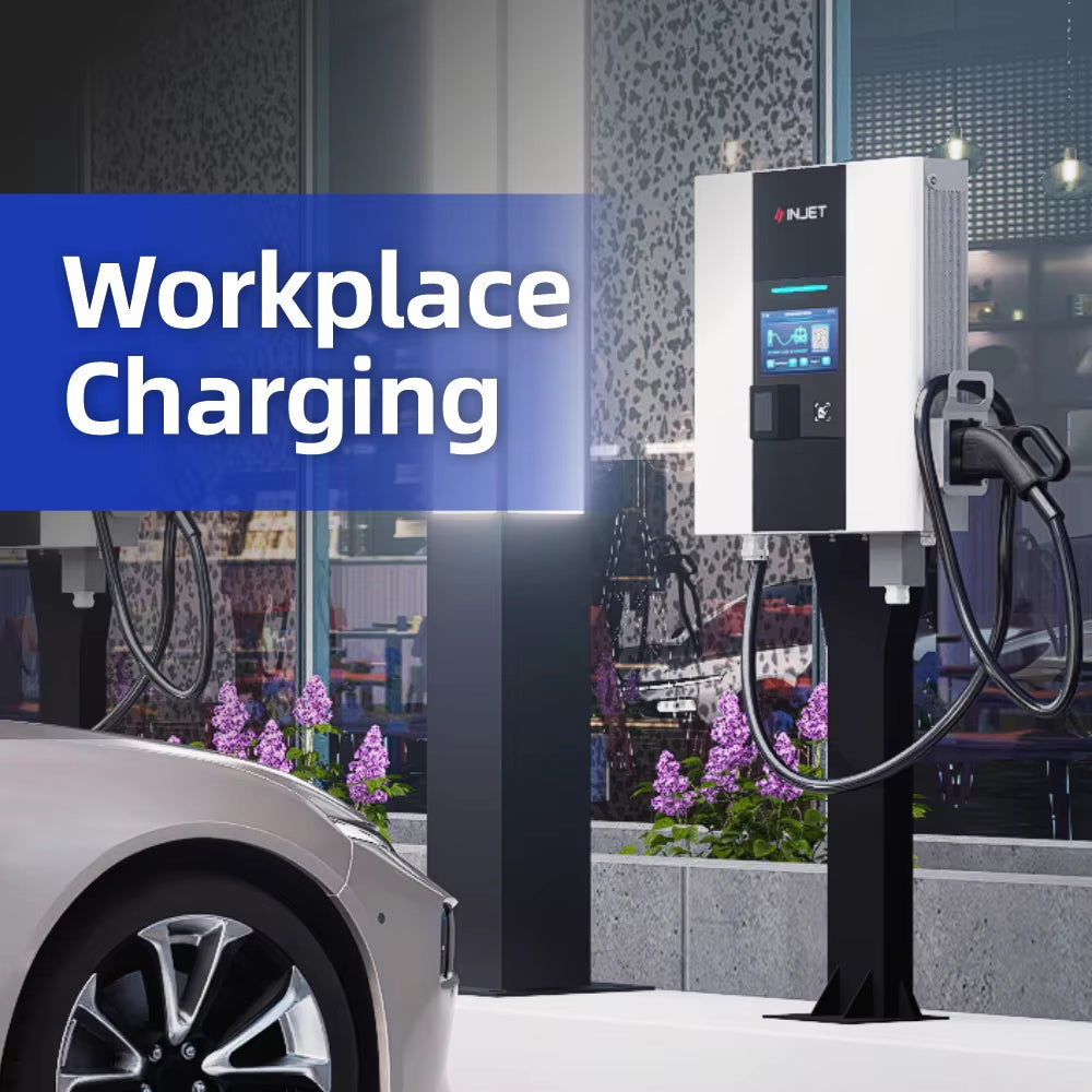INJET EV Charger Level3 APP 20Kw/30Kw/40Kw/60Kw Optional 1/2 Guns Stainless Steel Enclosure DC Fast Charging Station New OCPP