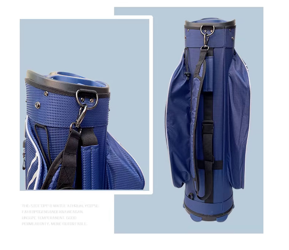 Vintage Waterproof Golf Cart Bag with Zipper Closure, High-Quality Golf Bag