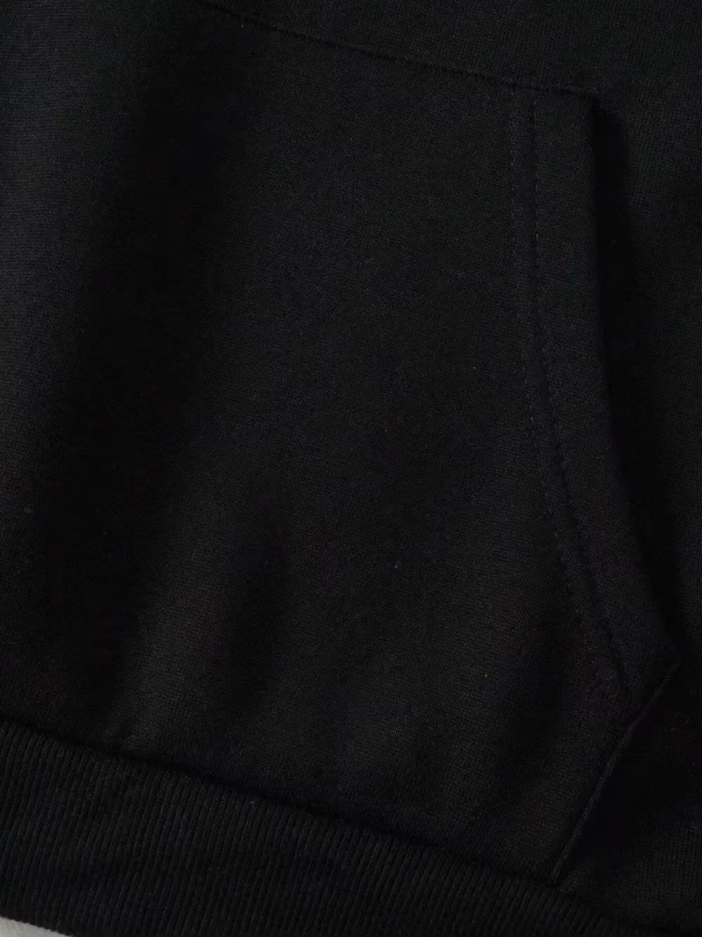 Men's Printed Hoodies Pullover Loose Black Sweatshirt