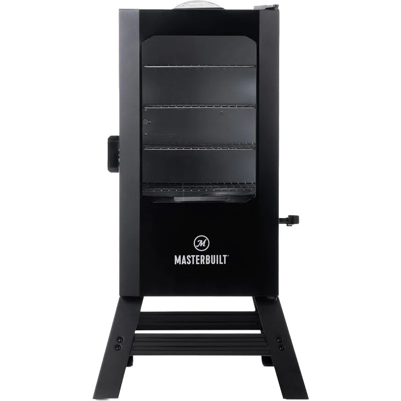 Masterbuilt® Digital Electric Vertical BBQ Smoker with Leg Kit, Side Wood Chip Loader and 710 Cooking Square Inches in Black