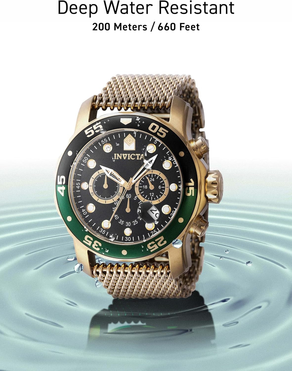 Mens Pro Elite Stainless Steel Watch 