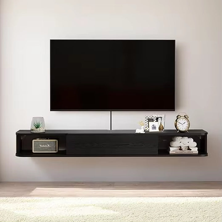 Wall-Mounted Floating TV Stand with Drawer, 47 Inch Console 
