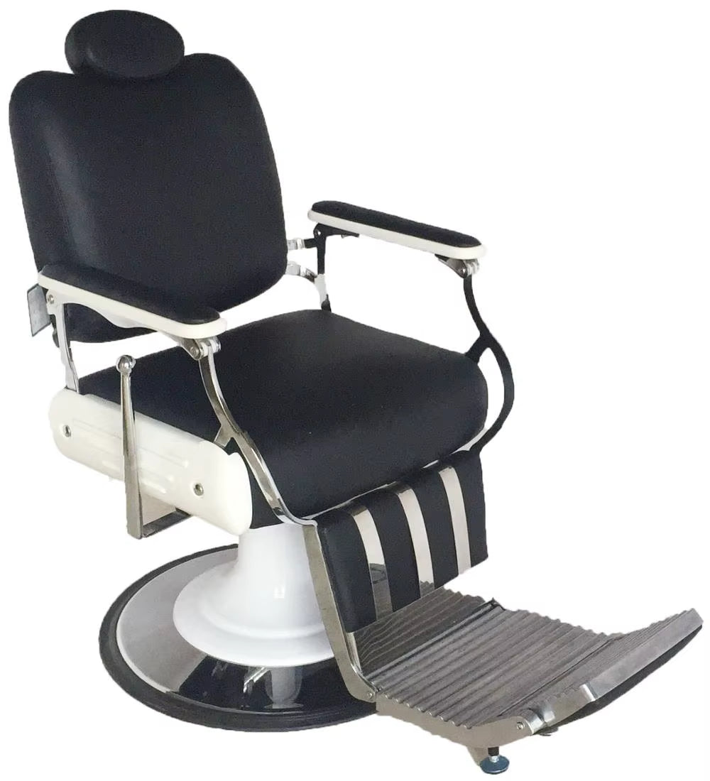 Modern Hydraulic Barber Salon Chair Synthetic Leather
