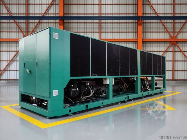 Modern Air-Cooled Screw Water Chiller | 150kW–600kW Industrial Cooling System | High Capacity HVAC Chiller