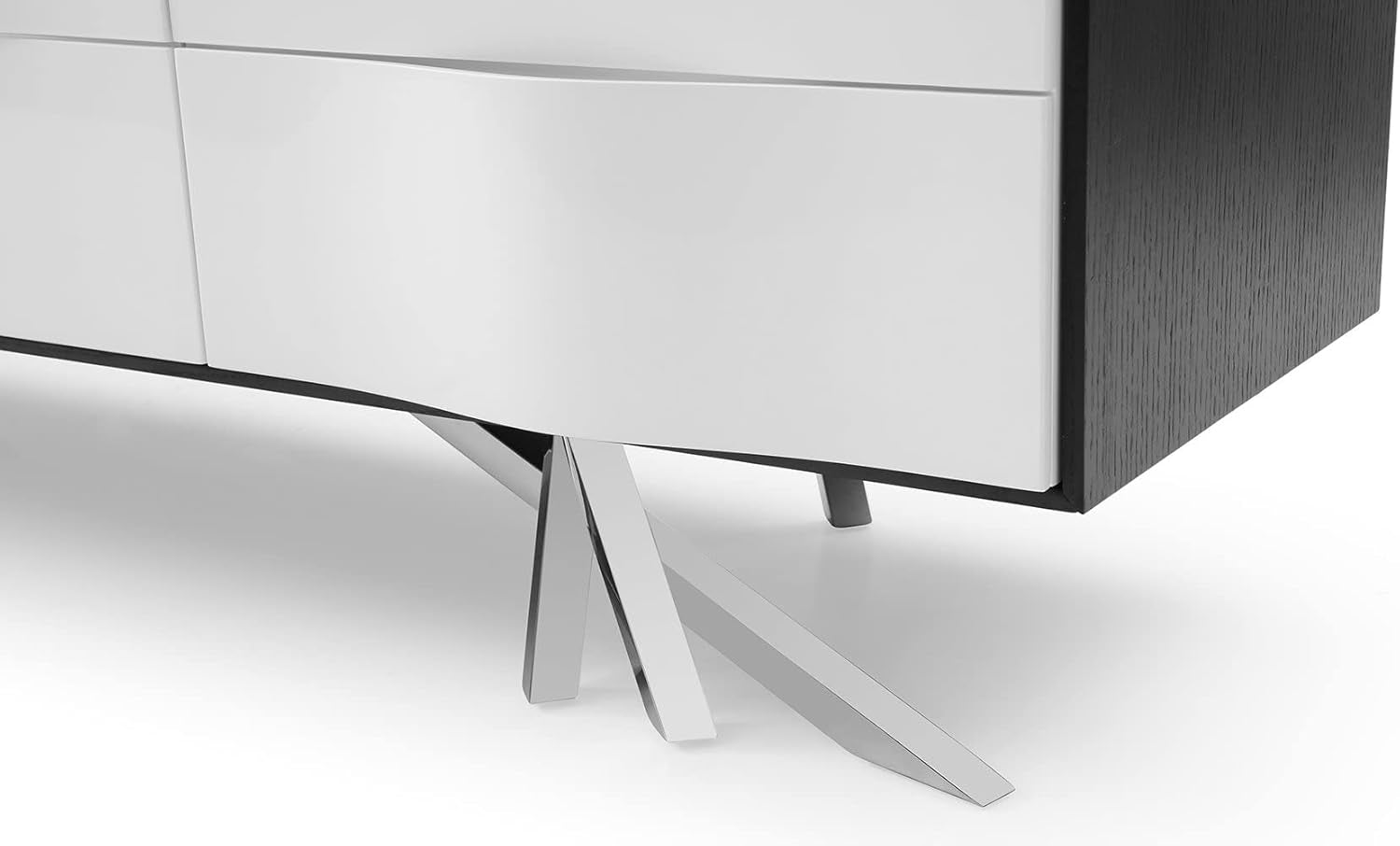 Premium Wide Modern 86.6" Vinson TV Stand with Lacquer Paneling