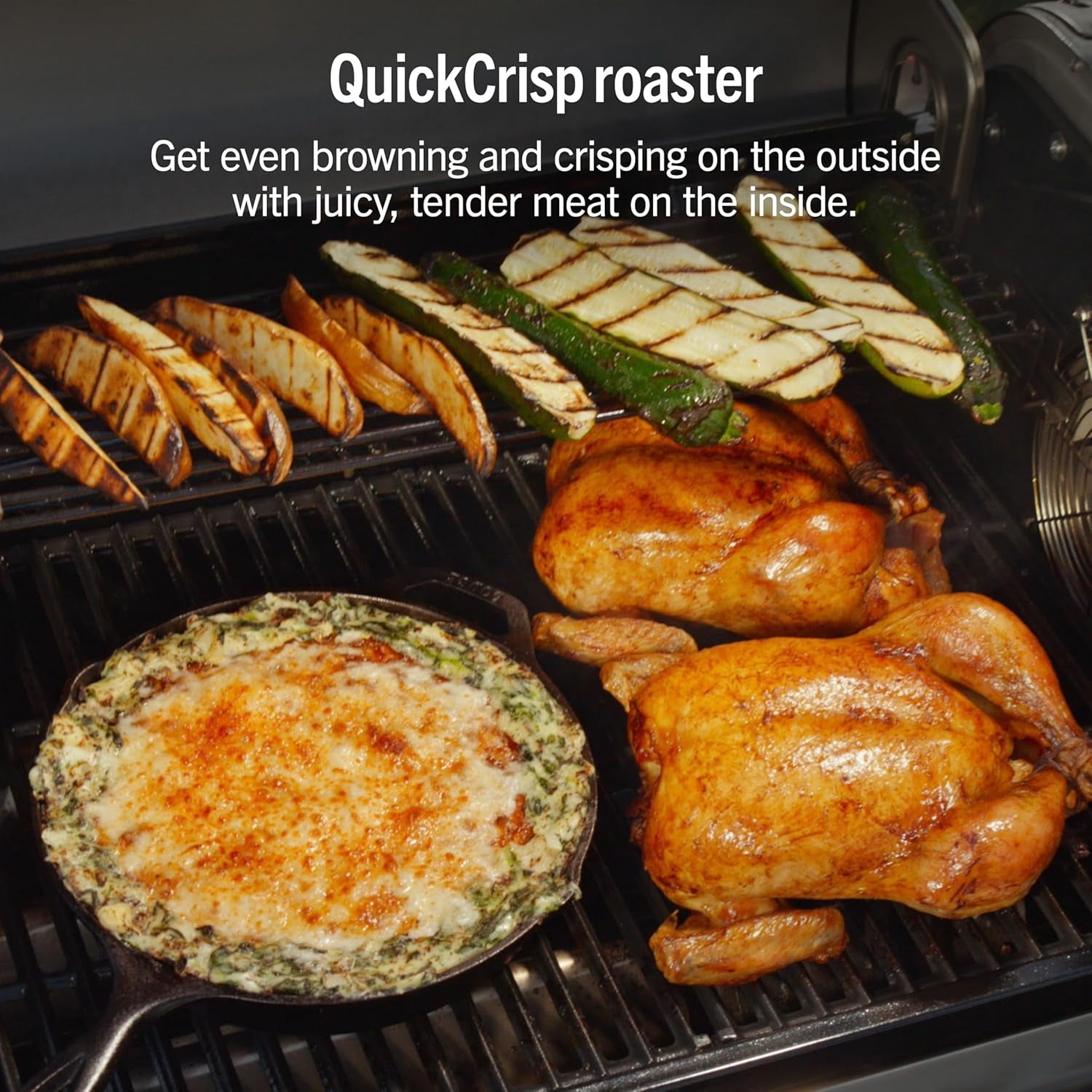 Flexflame Proconnect Grill & Smoker | 5-In-1 Smart Cooking System | Electric & Propane | App-Connected | 3-Burner Digital Control | Roast, Griddle & Pizza Maker | Black/Gold | PG305