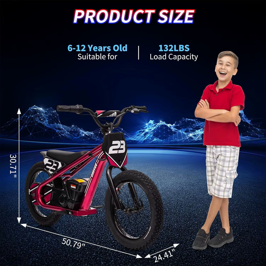 New Electric Dirt Bike for Kids Motorcycle Multi Speed