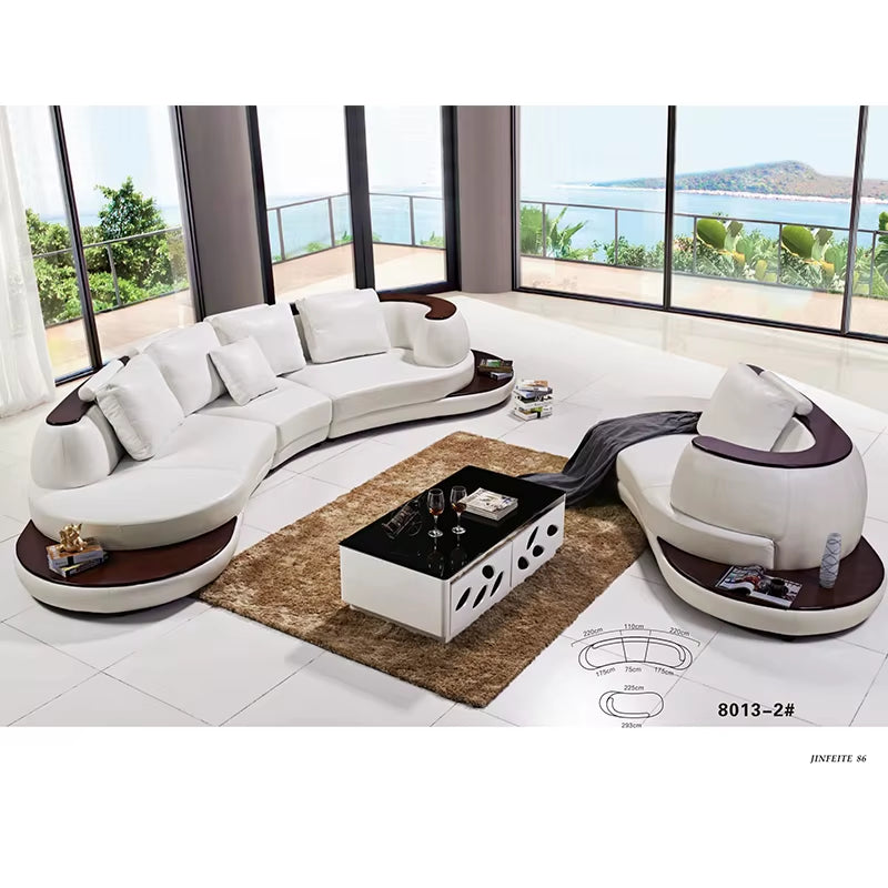 Italian Design Luxury Long Lounge Couch Corner Leather Sofa Set Living Room Furniture Modular Modern Design Sectional Sofa