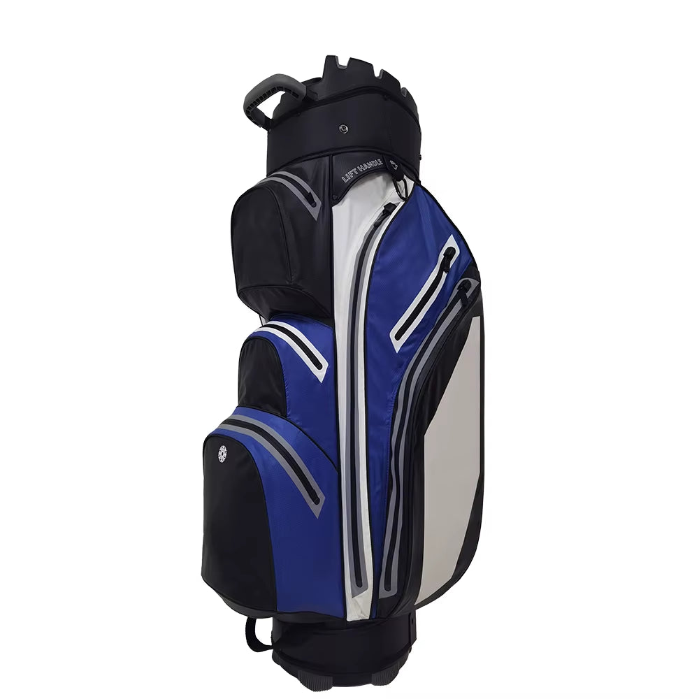 Durable Nylon Vintage Waterproof Golf Cart Bag with 14-Way Divider