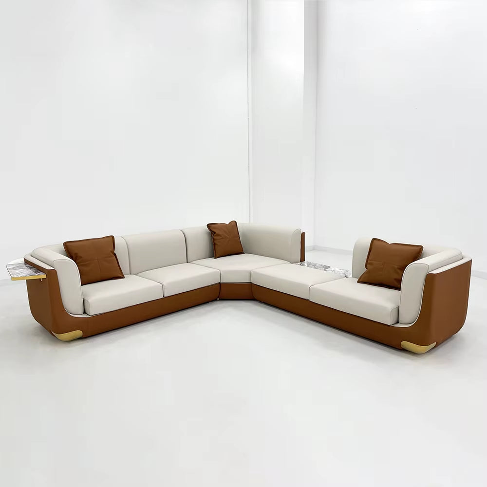 Elite Italian Design Luxury Top Leather Sectional Sofa