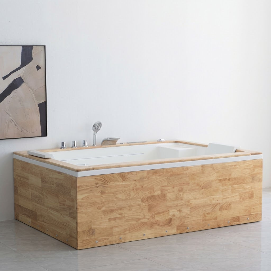 Modern Kinglauren Black Corner Jacuzzi Bathtub Whirlpool for Luxury Bathrooms