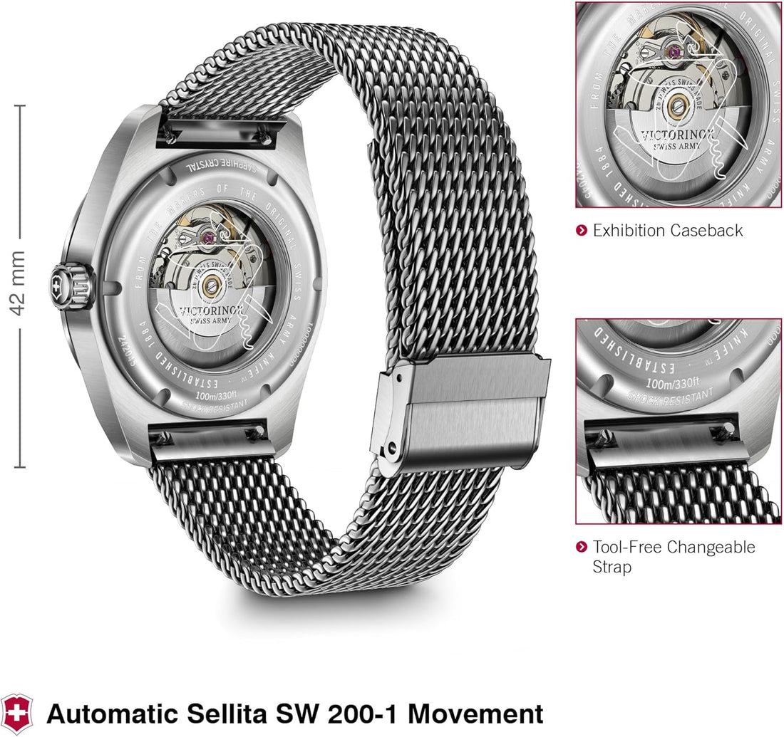 Modern Military Automatic Blue Dial Mens Watch