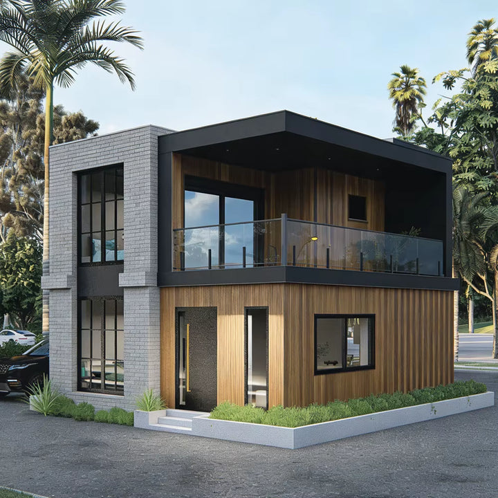 Eco Friendly SIP Panel Prefab House Energy Saving Modern Villa for Residential Projects with Excellent Thermal Insulation