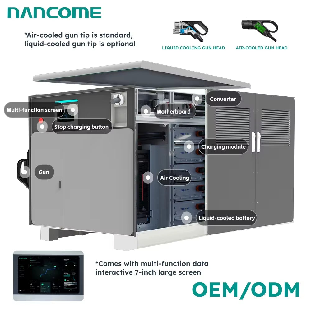 NANCOME Mobile EV DC Charger with 100Kwh Integrated Battery System for Roadside Charging and Quick Emergency Assistance