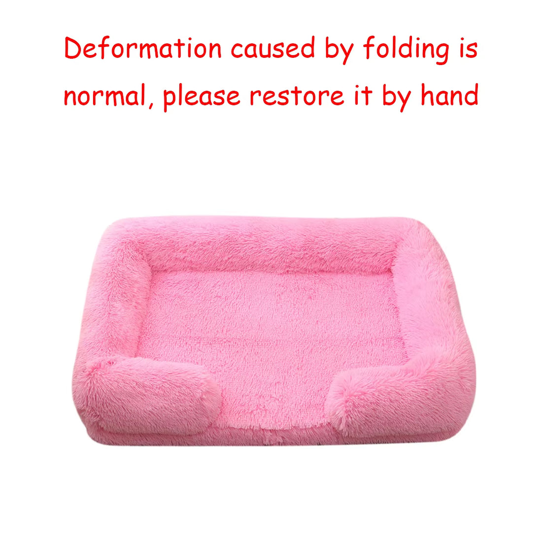 New Square Dog Bed Plush Pet Bed Winter Thickened Pad Bed 