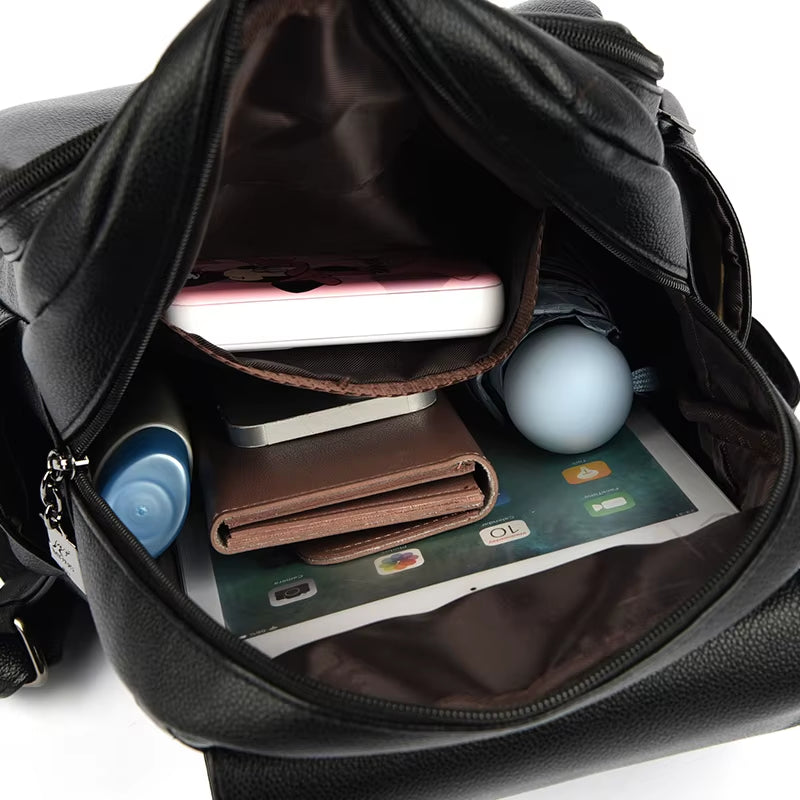 2024 New Fashion Retro Women'S Backpack Luxury Brand Female Designer Single Shoulder Bag Trendy Girl Large Capacity Bookpack Sac