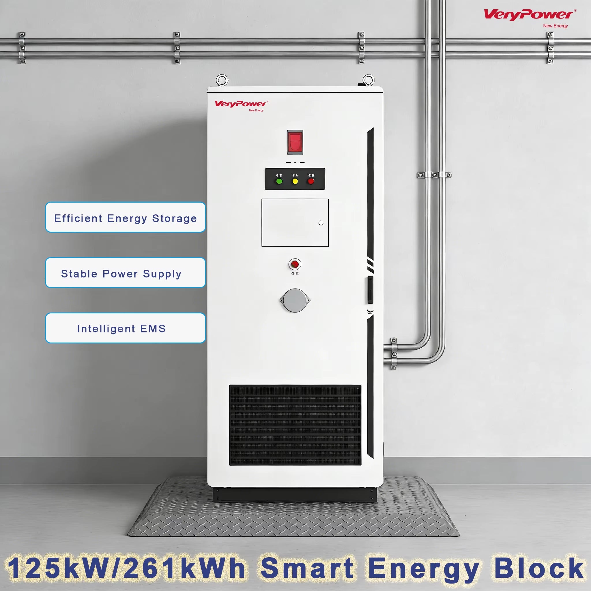 VERYPOWER 100Kw 241Kwh Battery Storage System Built-In Intelligent EMS 3.2V 314Ah Air Cooling Lifepo4 Battery Storage Cabinet