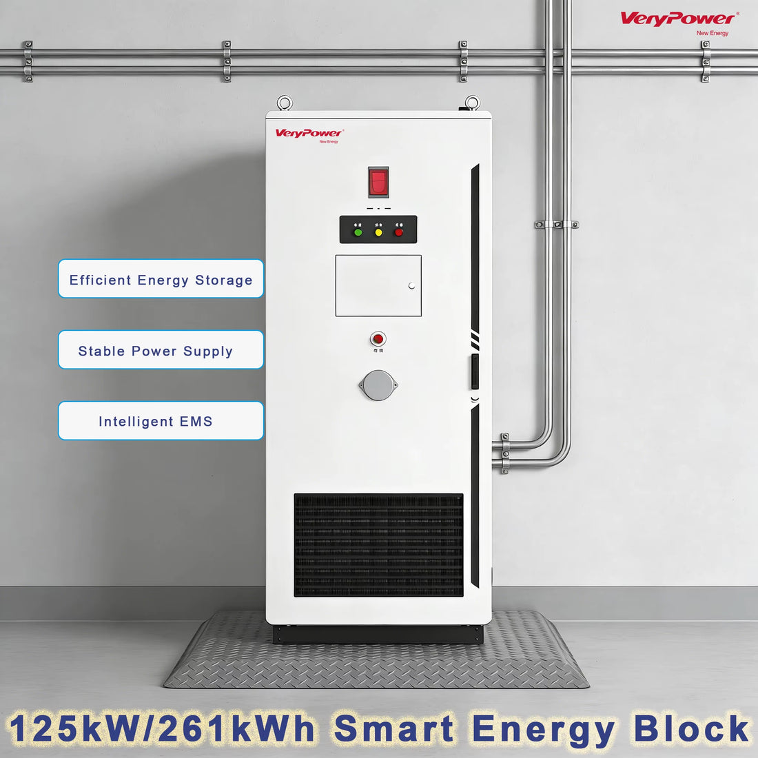 VERYPOWER 100Kw 241Kwh Battery Storage System Built-In Intelligent EMS 3.2V 314Ah Air Cooling Lifepo4 Battery Storage Cabinet