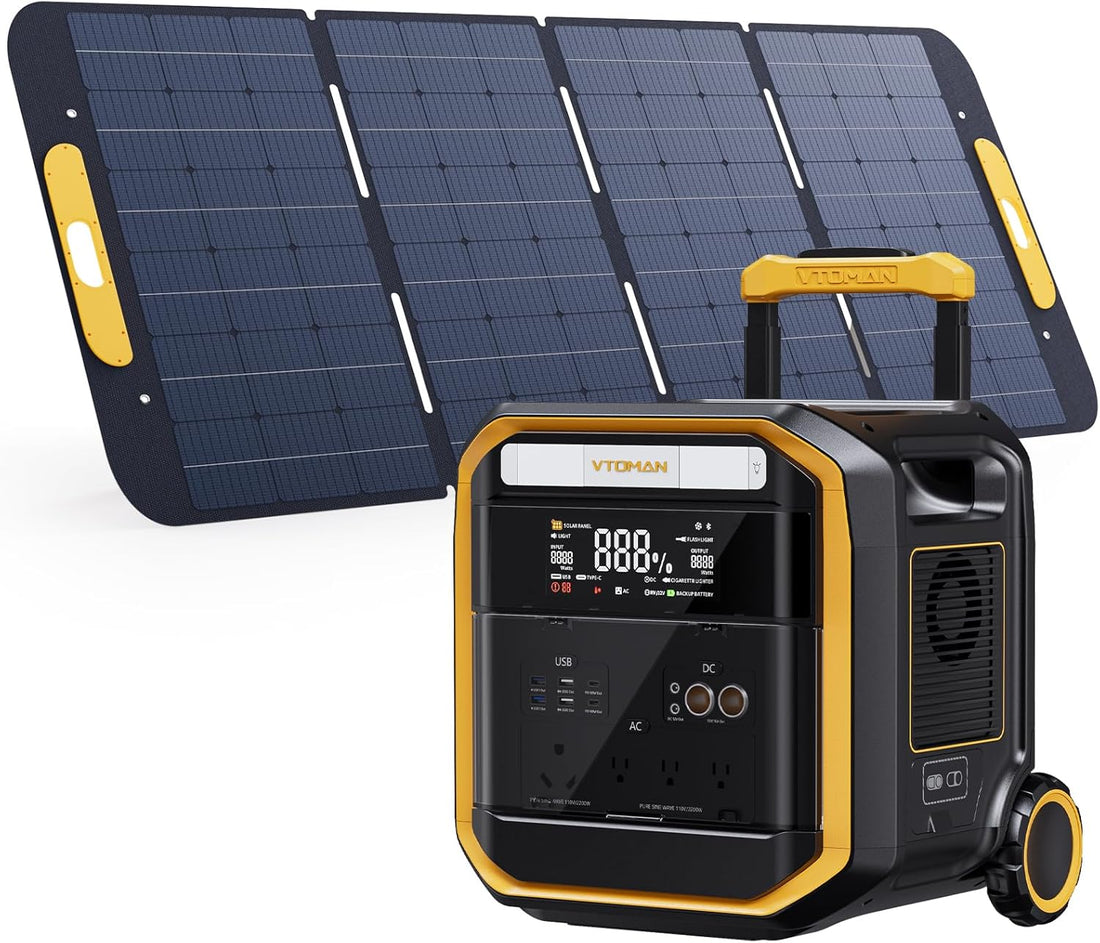 Flashspeed Pro 3600 Portable Power Station, 3096Wh LFP Battery Solar Generator with 400W Solar Panel, 2Hr Fast AC Charge, 25% Efficient, UPS Home Backup with Wheels, for Outdoor RV Emergency