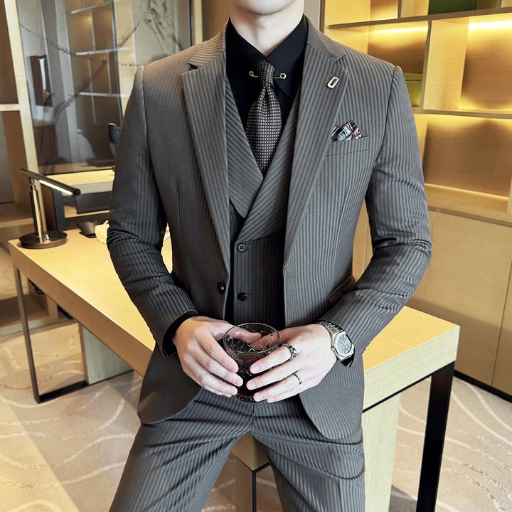 Mens Premium Wedding Business Formal Suit 