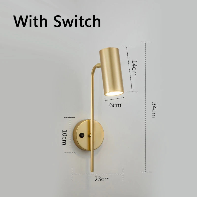 New Rotatable Hotel Bedroom Wall Lamp Iron Frame  LED Reading Lights