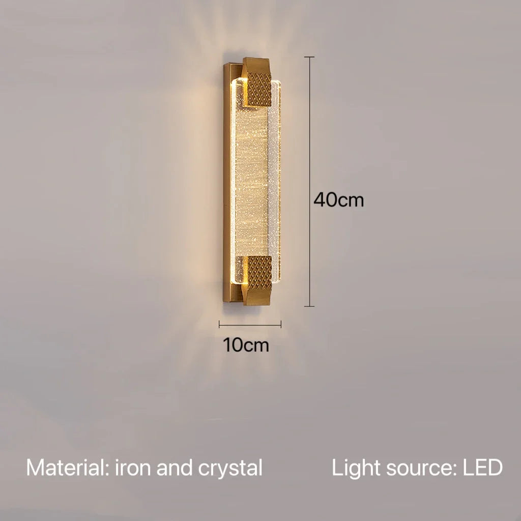 Modern Luxury Crystal Wall Lamp Bedroom Bedside Corridor Lights