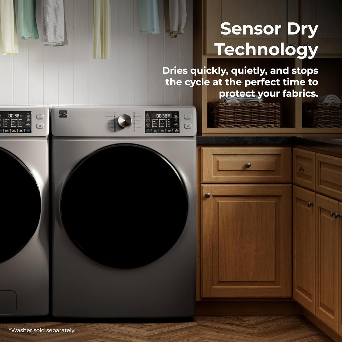 Smart Home 8.0 Cu. Ft. Front Load Electric Dryer – Wrinkle Guard, Accela Steam, Smart Sensor Drying
