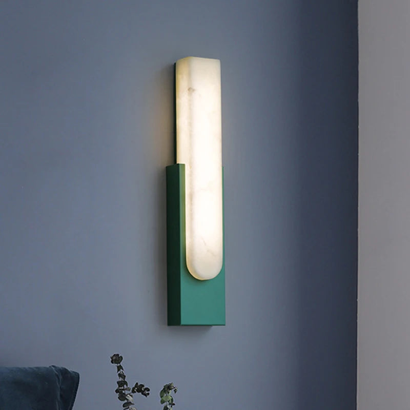 LED Marble Wall Lamp Bedside Golden Luxury Home Decor Light
