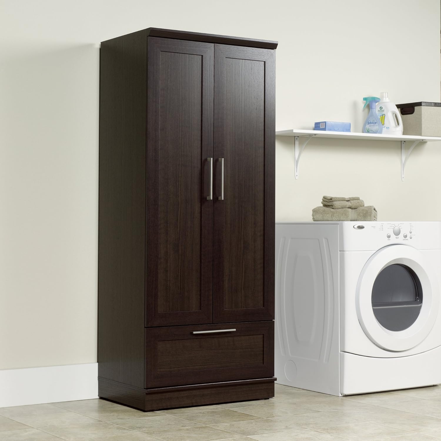 Modern HomePlus Wardrobe & Pantry Cabinet – Dakota Oak Finish