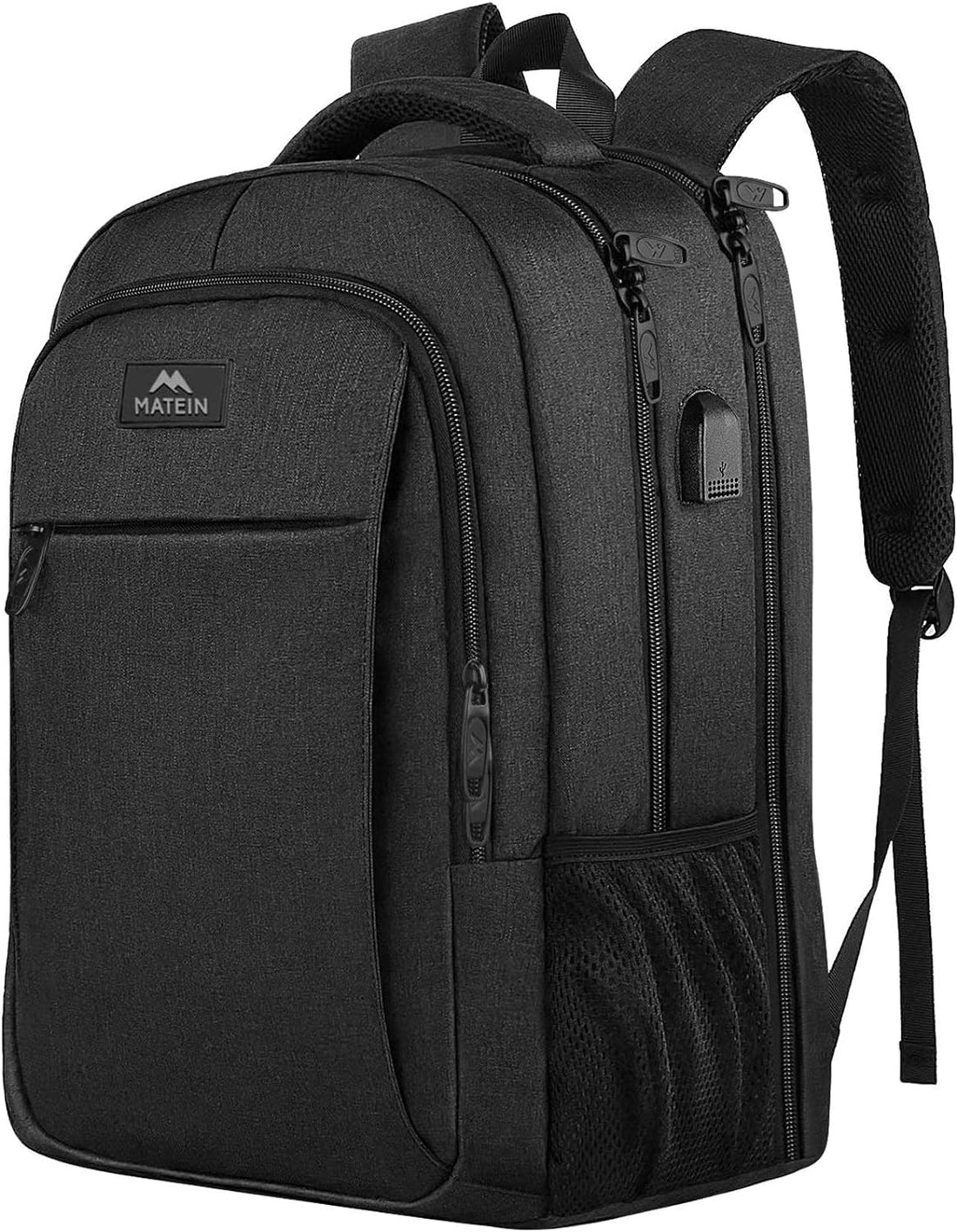 New Fusion Arrival 2024 Stylish Travel Laptop Backpack, Work Bag Lightweight Laptop Bag with USB Charging Port, anti Theft Business Backpack, Water Resistant School Rucksack Gift for Men and Women, Fits 15.6 Inch Laptop, Grey 