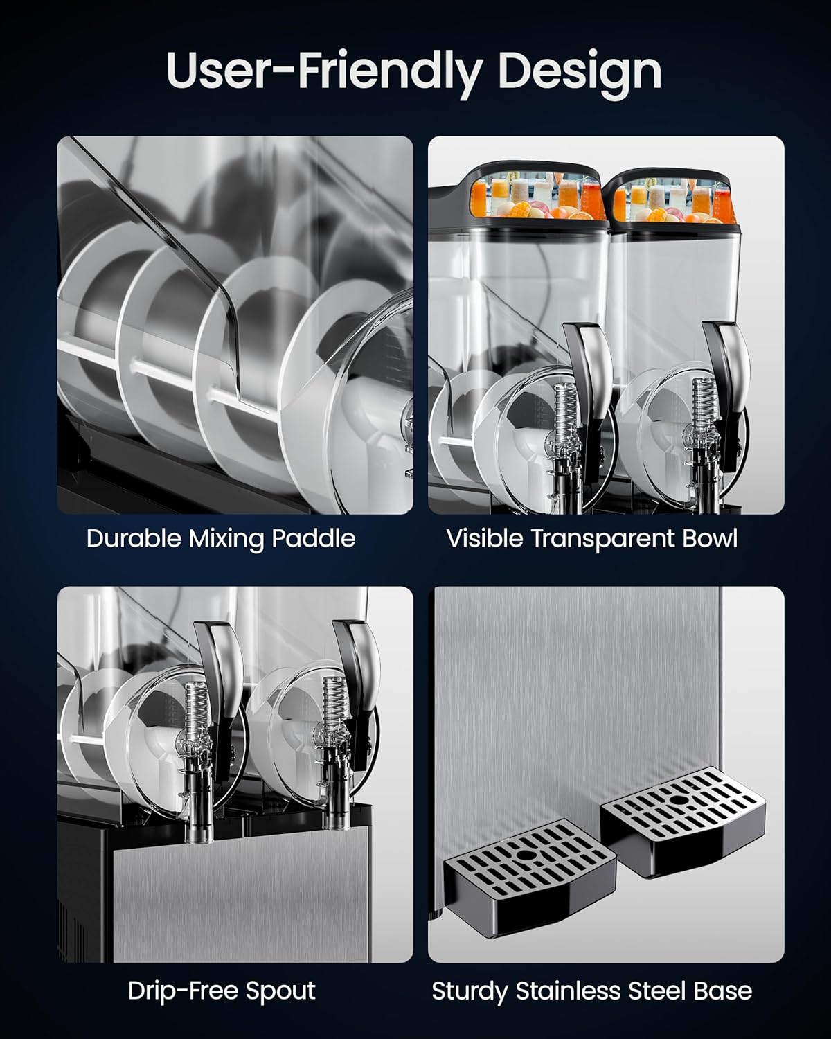 New 30L Double Tank Home - Commercial Slushie Machine –  Smart Controls & LED Display