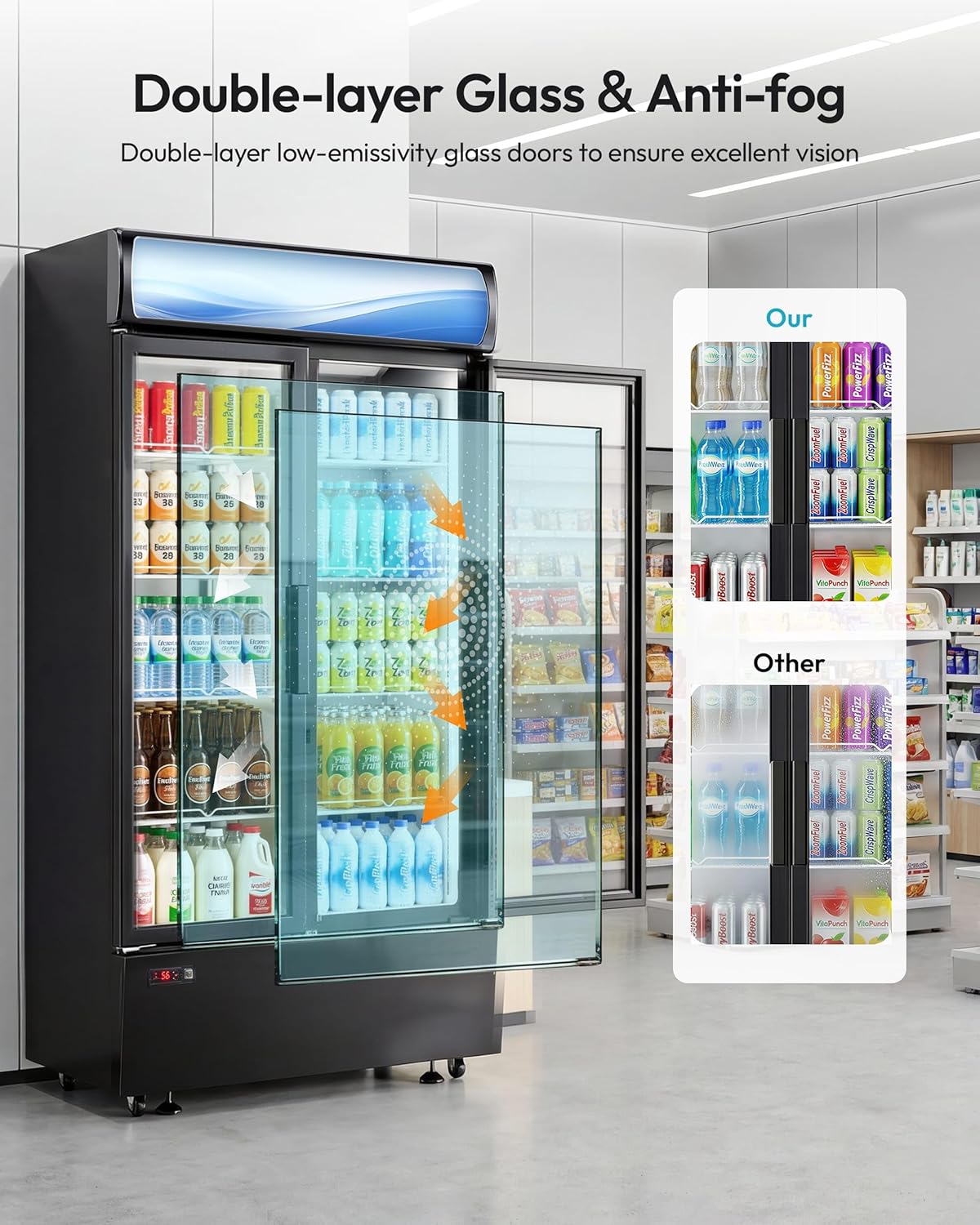 New Commercial Beverage Refrigerator – with LED Lighting & Digital Temperature Control