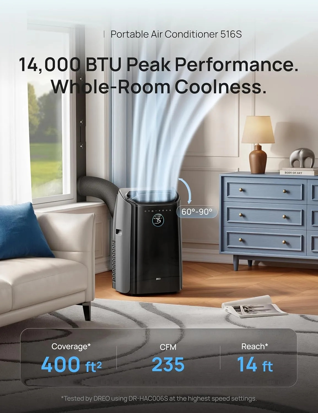 Portable Air Conditioner App/Voice Control Smart AC Unit for Bedroom