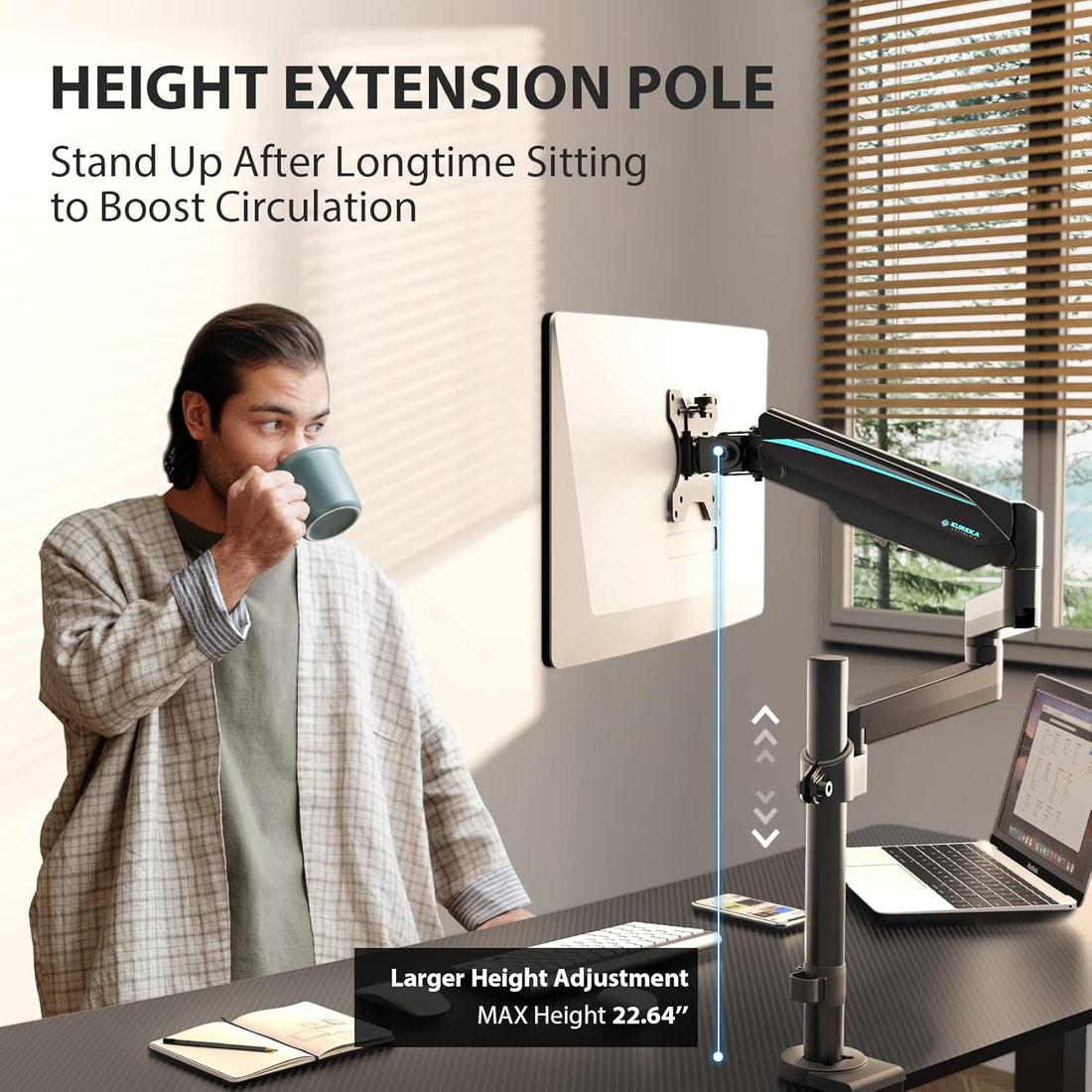 New Adjustable Spring Monitor Desk Mount – 13–32” LCD Screen Arm