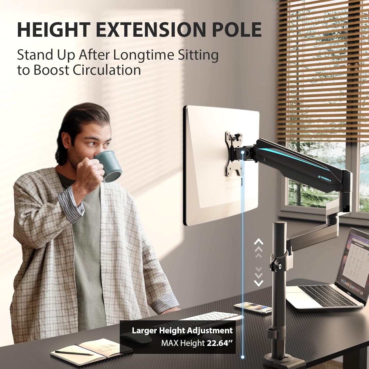 New Adjustable Spring Monitor Desk Mount – 13–32” LCD Screen Arm