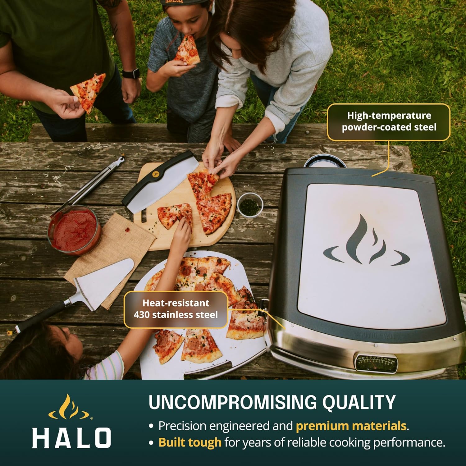 Versa 16 Pizza Oven | 16” Rotating Stone, Patented Dual Burner System, 5-Minute Pizzas, Easy Clean | Propane Powered | HZ-1004-ANA