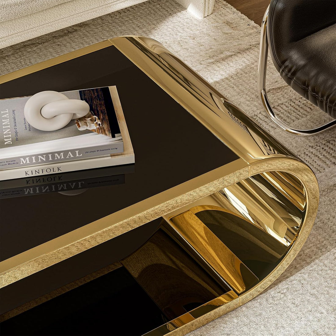 Premium Gold 2 Tier - Coffee Table Modern Living Essentials