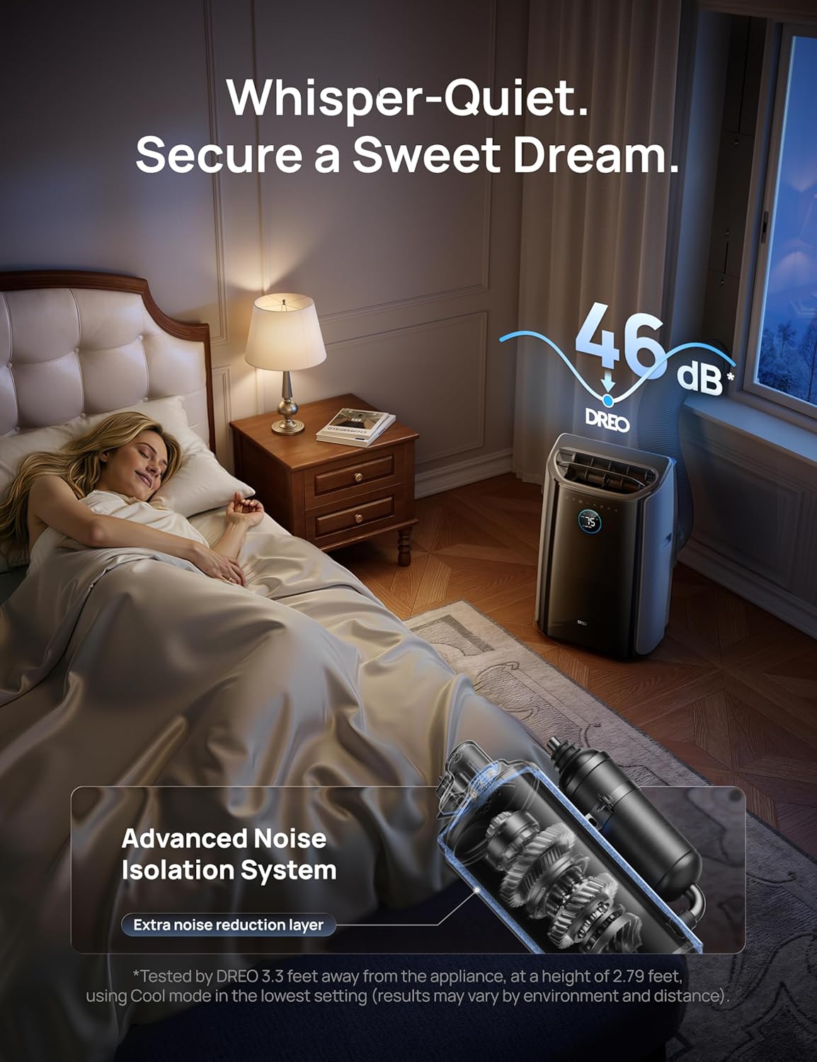 Portable Air Conditioner App/Voice Control Smart AC Unit for Bedroom