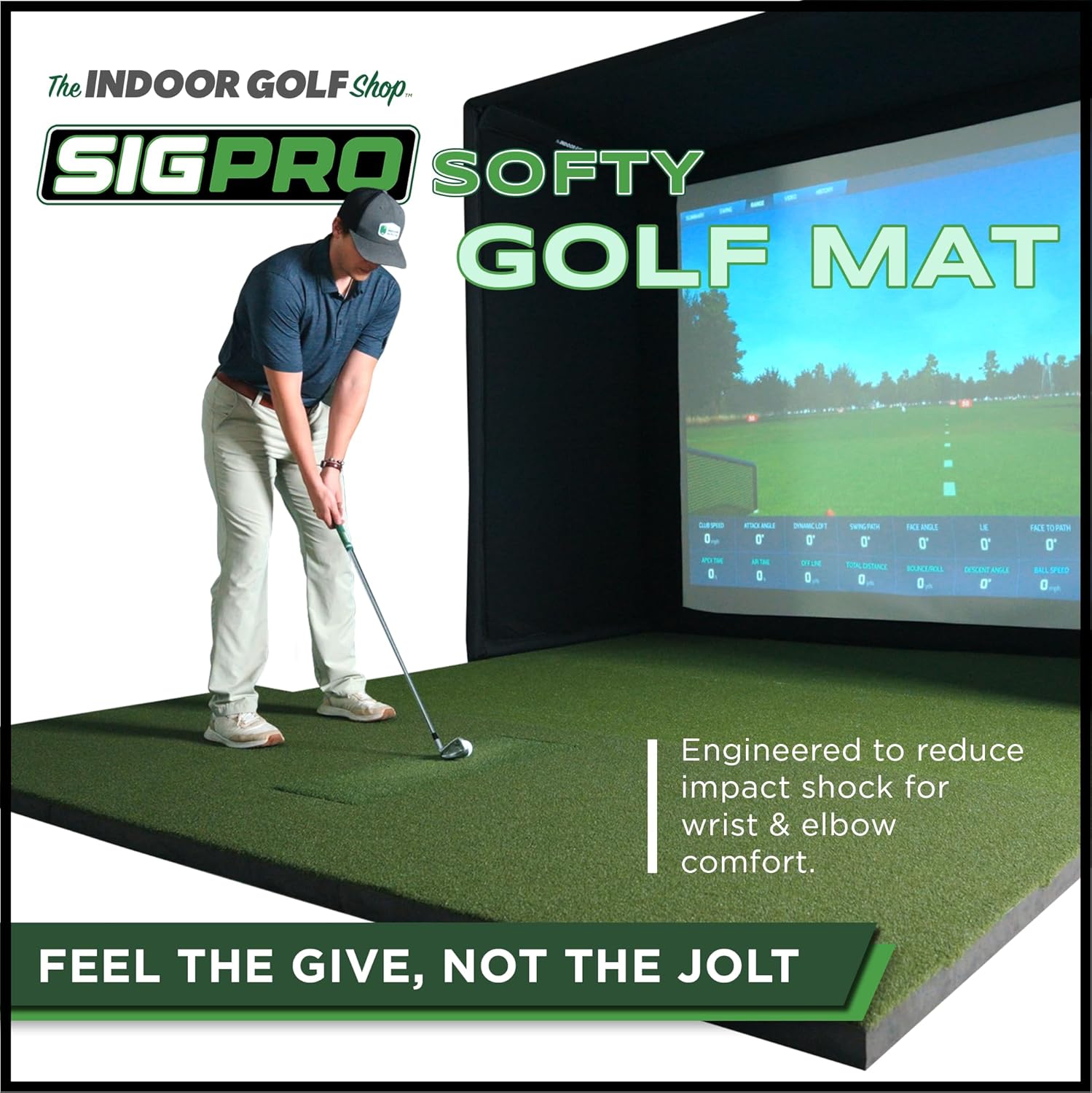 Premium Softy Golf Mat - Real Tee Capable Thick Cushioning