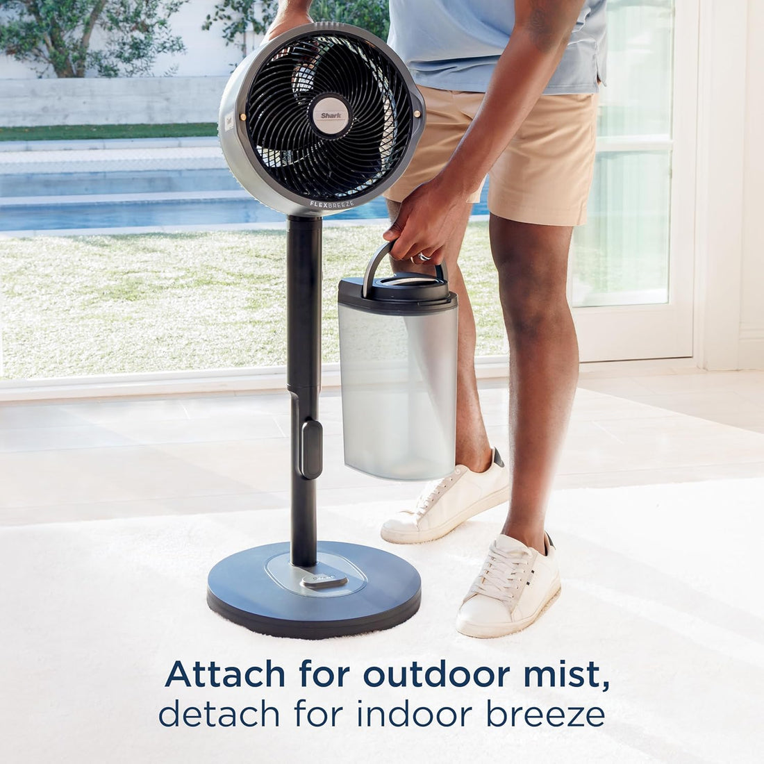 Smart Indoor & Outdoor Oscillating Cooling Fan with Misting