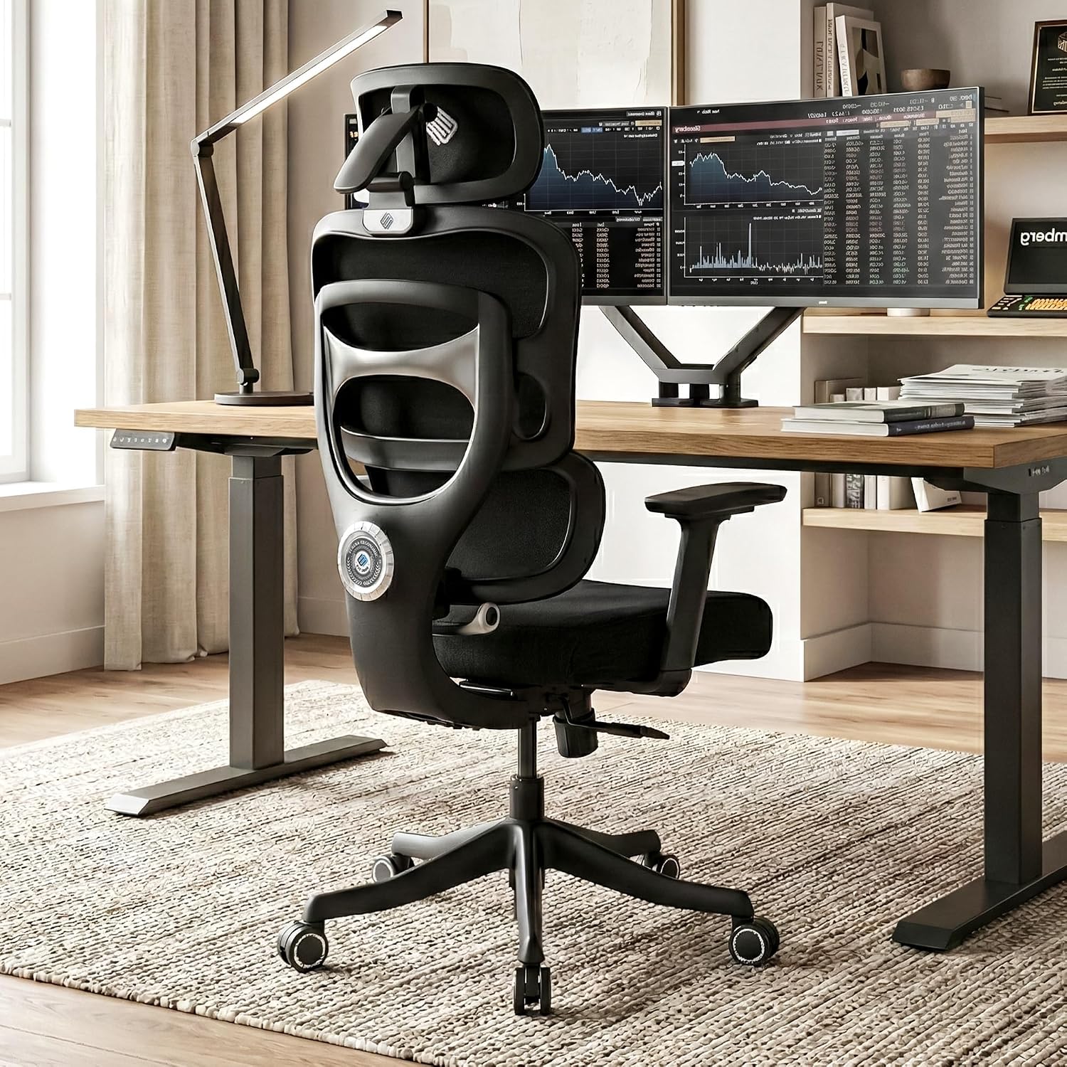New Mesh Gaming Chair with Adjustable Lumbar Support – High Back Gamer office Chair