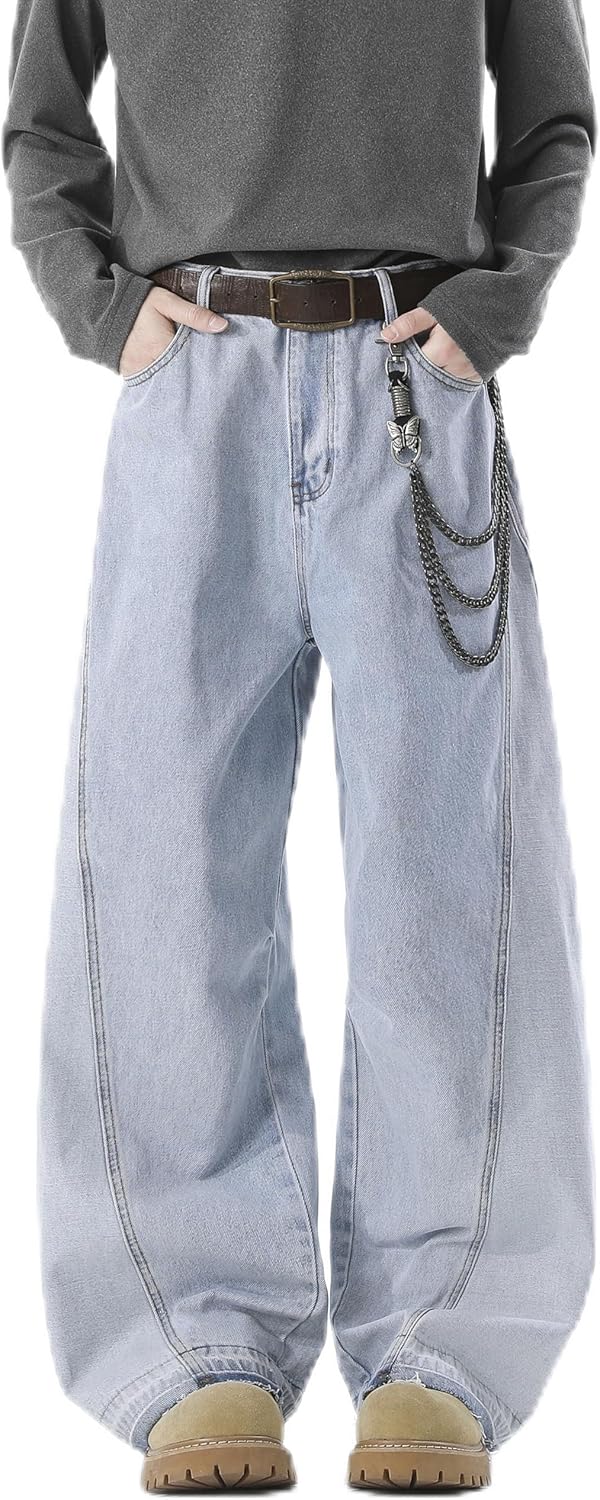 New Mens Fashion Baggy Jeans Denim Pants Streetwear
